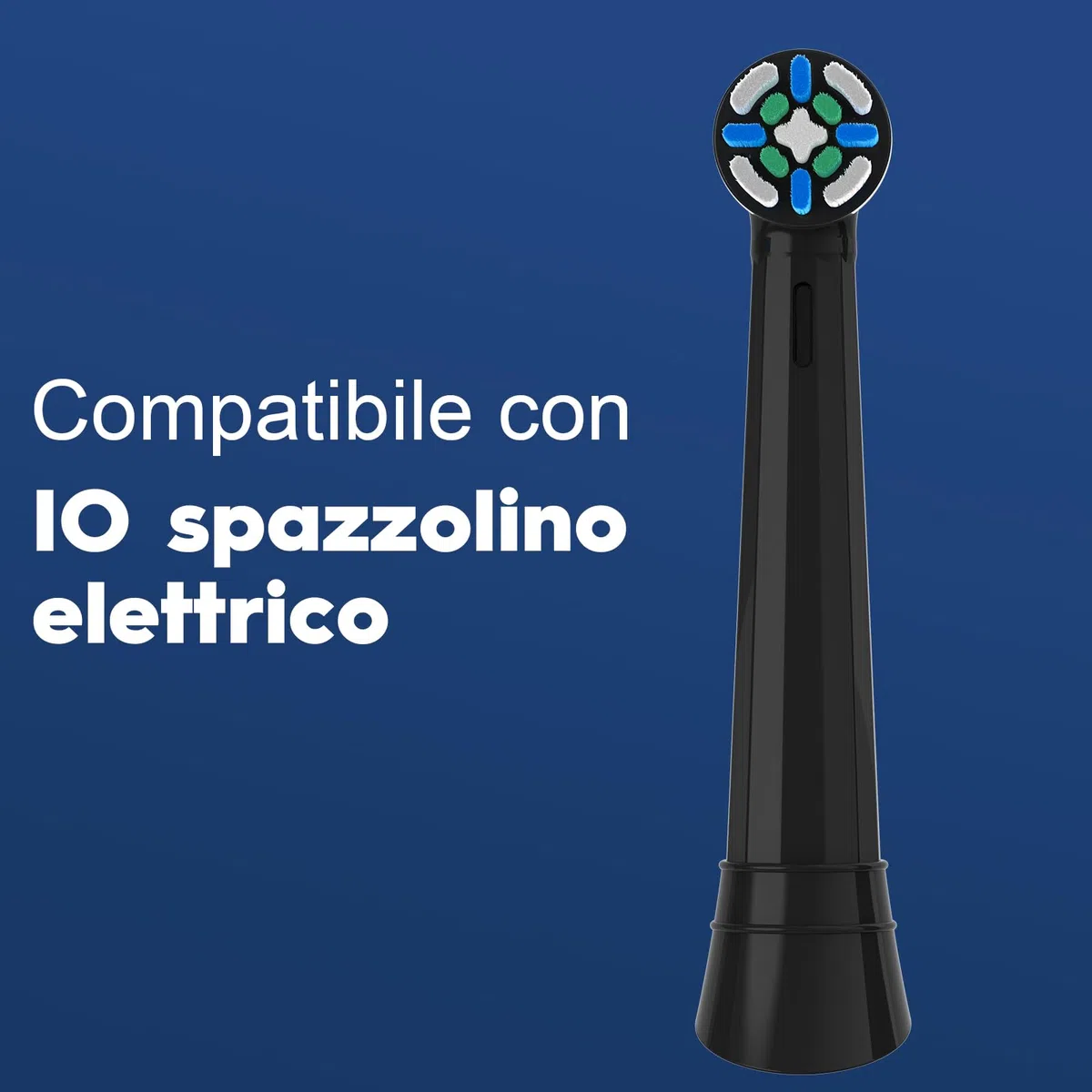 8 Testine di Ricambio Compatibili con Oral B IO 3N/3/4/5/6/7/8/9/10 Series Spazzolino elettrico IO, Testina Spazzolino Compatibile con Oral B IO Per la pulizia dei denti (Nero/Bianco)