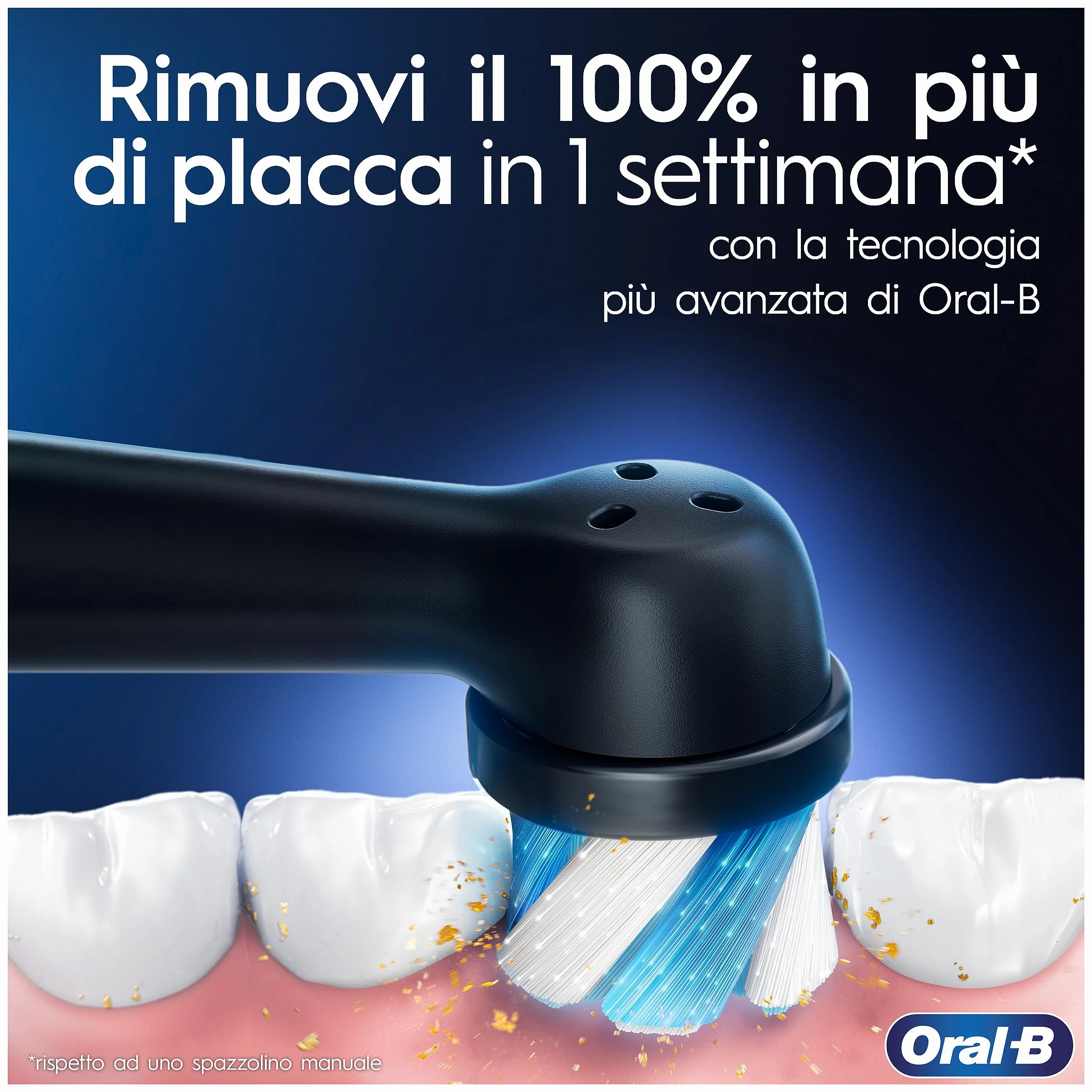 Oral-B Spazzolino Elettrico Ricaricabile iO 9 Nero, 3 Testine Oral B Di Ricambio, Spazzolino Elettrico, Custodia Da Viaggio con caricatore, Pulizia Denti Efficace