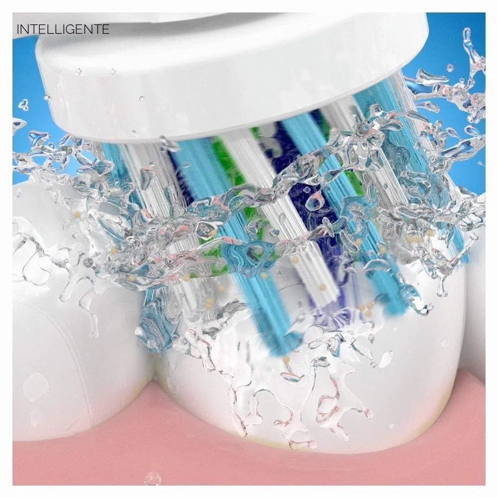 Spazzolino Elettrico Braun Oral-B Smart 5 5000N CrossAction, Bianco, 5 Modalità tra cui Sbiancante, Denti Sensibili e Protezione Gengive, 3 Testine di Ricambio, Custodia da Viaggio in Plastica
