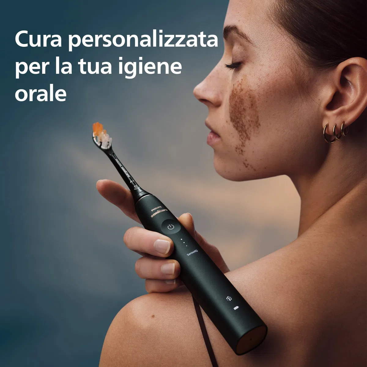 Philips Sonicare DiamondClean Prestige 9900 - Spazzolino elettrico sonico con 1 testina Premium All-in-One A3 e custodia di ricarica blu notte modello HX9992/12