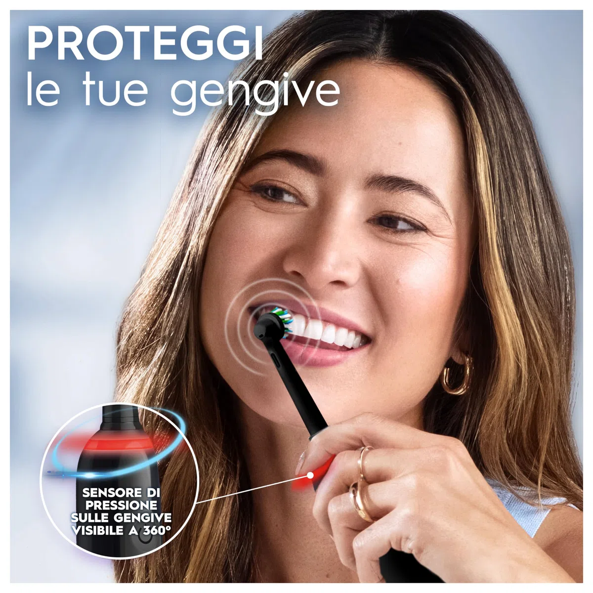 Oral-B Pro Series 3 Spazzolino Elettrico, 2 Testina di Ricambio, Nero - 2 Testine di Ricambio per Spazzolino Elettrico, Custodia da Viaggio, Gengive Protette, Pulizia Denti Efficace