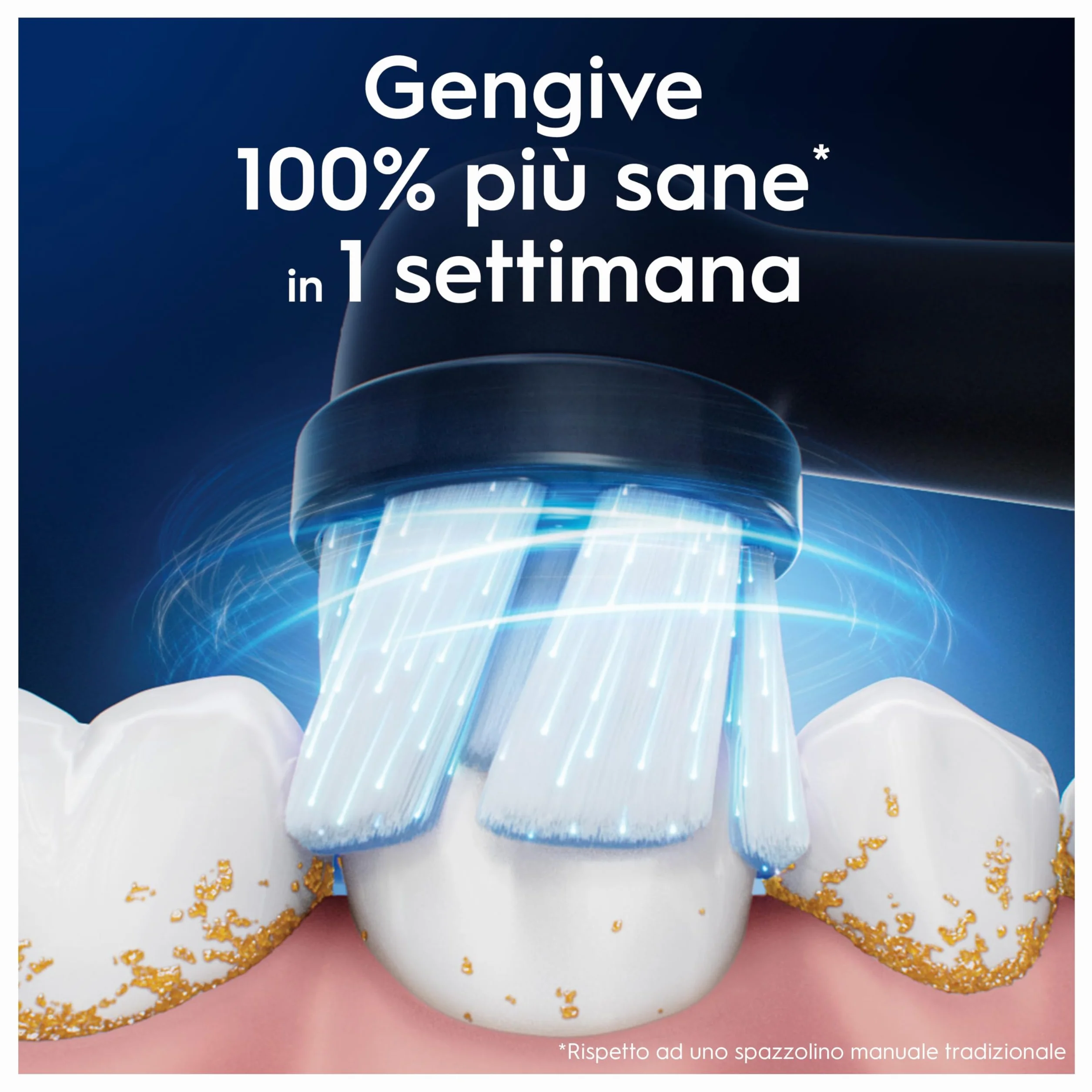 Oral-B Testine di Ricambio iO Gentle Care, Nere, 6 Ricambi - 6 Testine di Ricambio per Spazzolino Elettrico, Rotonde Originali per Gengive Sensibili, Setole Angolate per Rimuovere la Placca