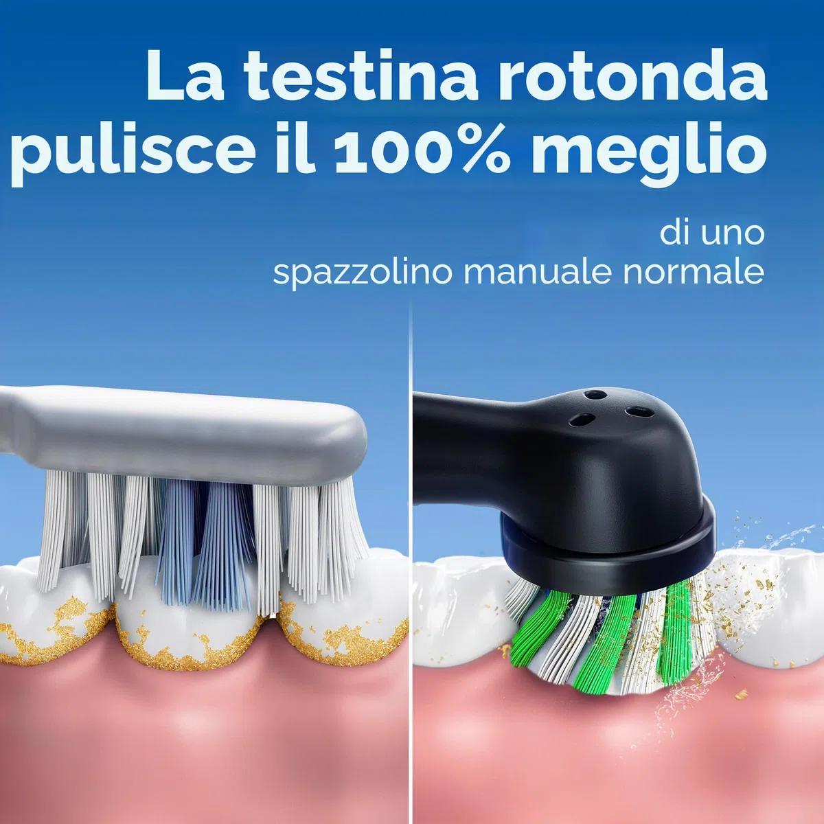 Oral-B Pro 100 CrossAction - Spazzolino da denti a batteria, colore: nero
