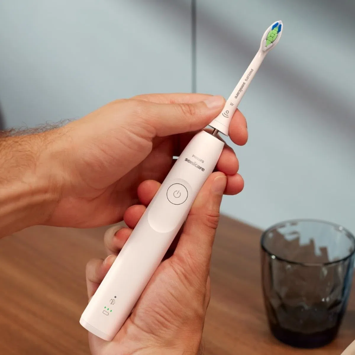 Brosse a dents - PHILIPS - HX7109/01 - Sonicare - Double manche Serie 5300 - Blanc & Noir - Eléctrique