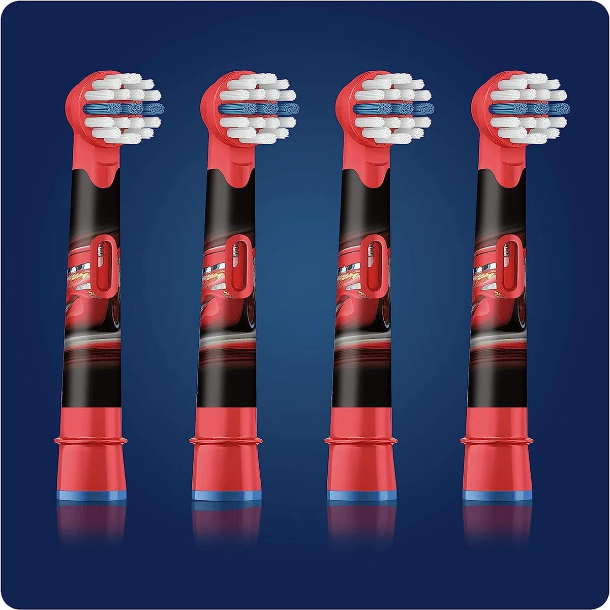 Oral-B Stages Power Cars - Set di 4 testine di ricambio per spazzolino da denti per bambini