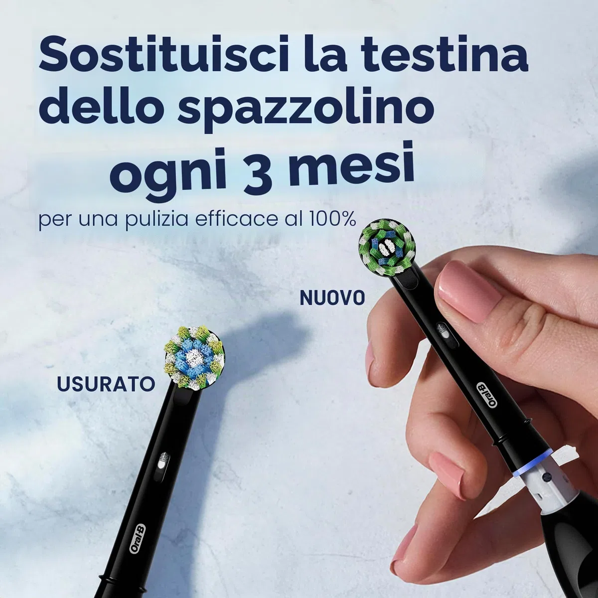 Oral-B Pro 100 CrossAction - Spazzolino da denti a batteria, colore: nero