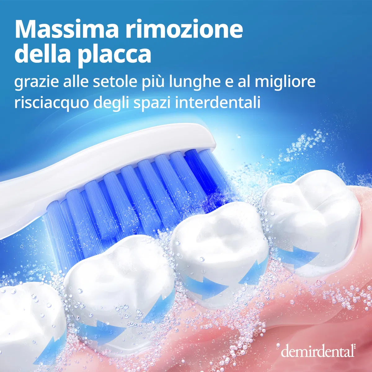 8 testine demirdental adatte per testine di ricambio Philips Sonicare ProResults Medium per una pulizia quotidiana precisa dei denti, bianco, equivalente a HX6018