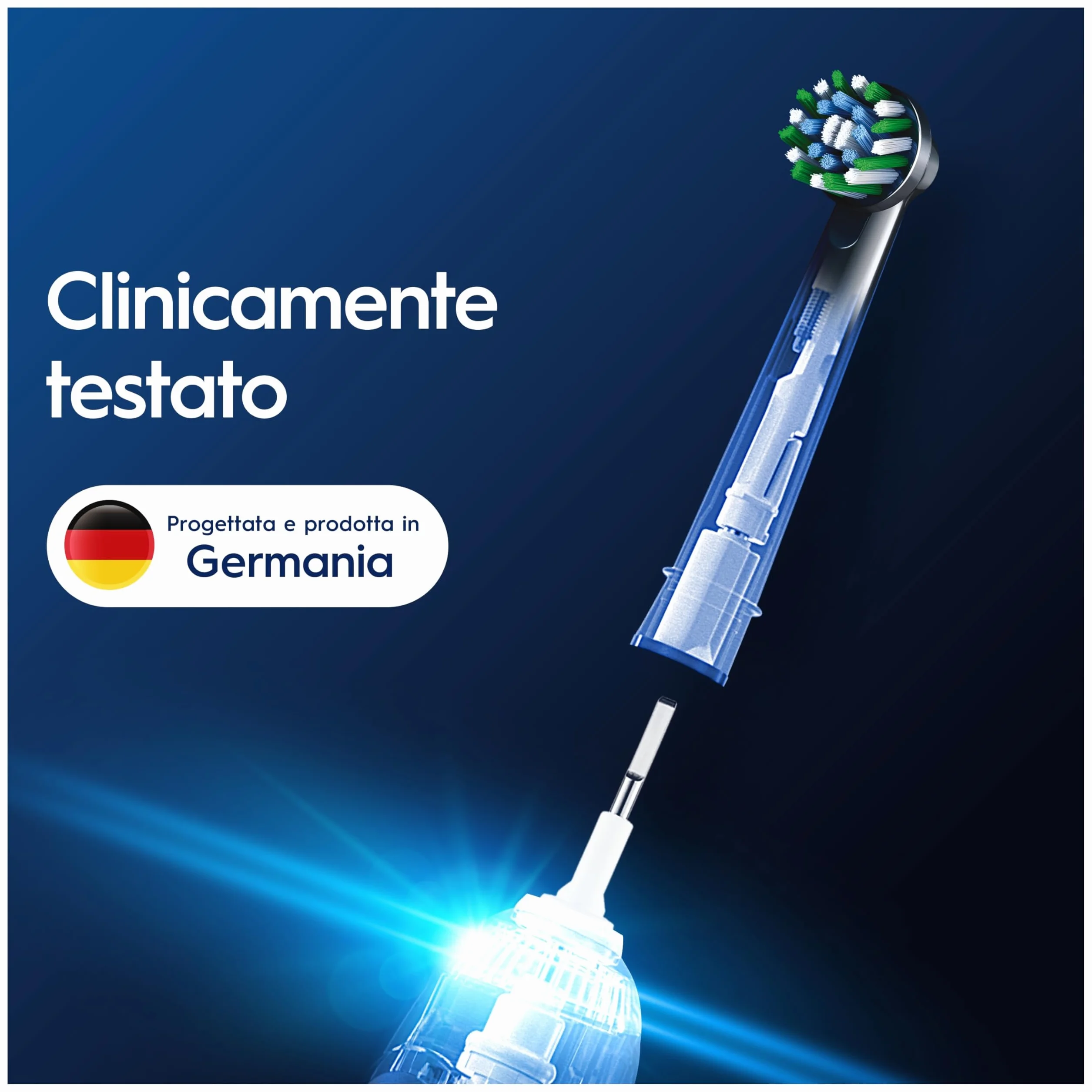 Oral-B Testina Di Ricambio PRO Cross Action Nera, Confezione Da 12 Testine