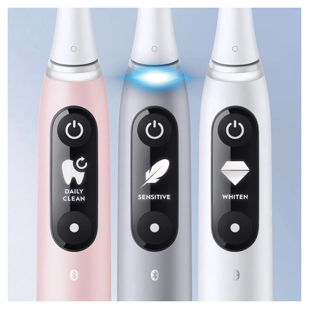 Oral-B iO Series 6 Spazzolino Elettrico Spazzolino Elettrico, 5 Modalità di Pulizia Dentale, Tecnologia Magnetica, Display & Custodia Da Viaggio, Regalo Uomo/Donna, Progettato da Marrone, Grigio Opale