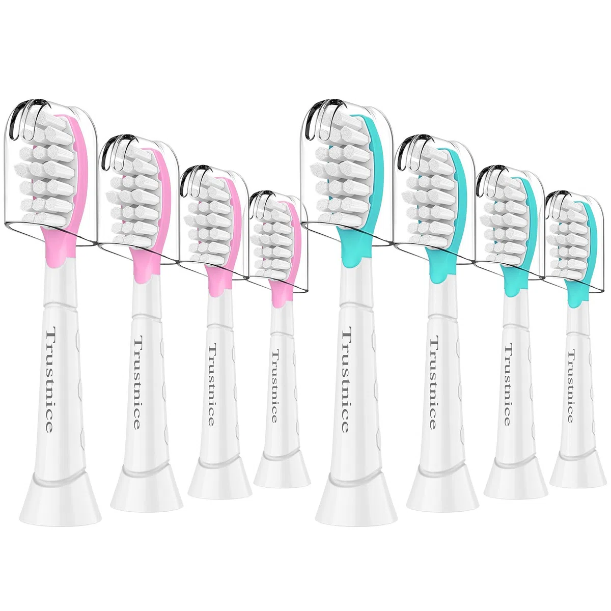 Trustnice Set di 8 spazzole di ricambio compatte per testine Philips Sonicare Kids, compatibili con Philips Sonicare per bambini, a partire dai 7 anni in su