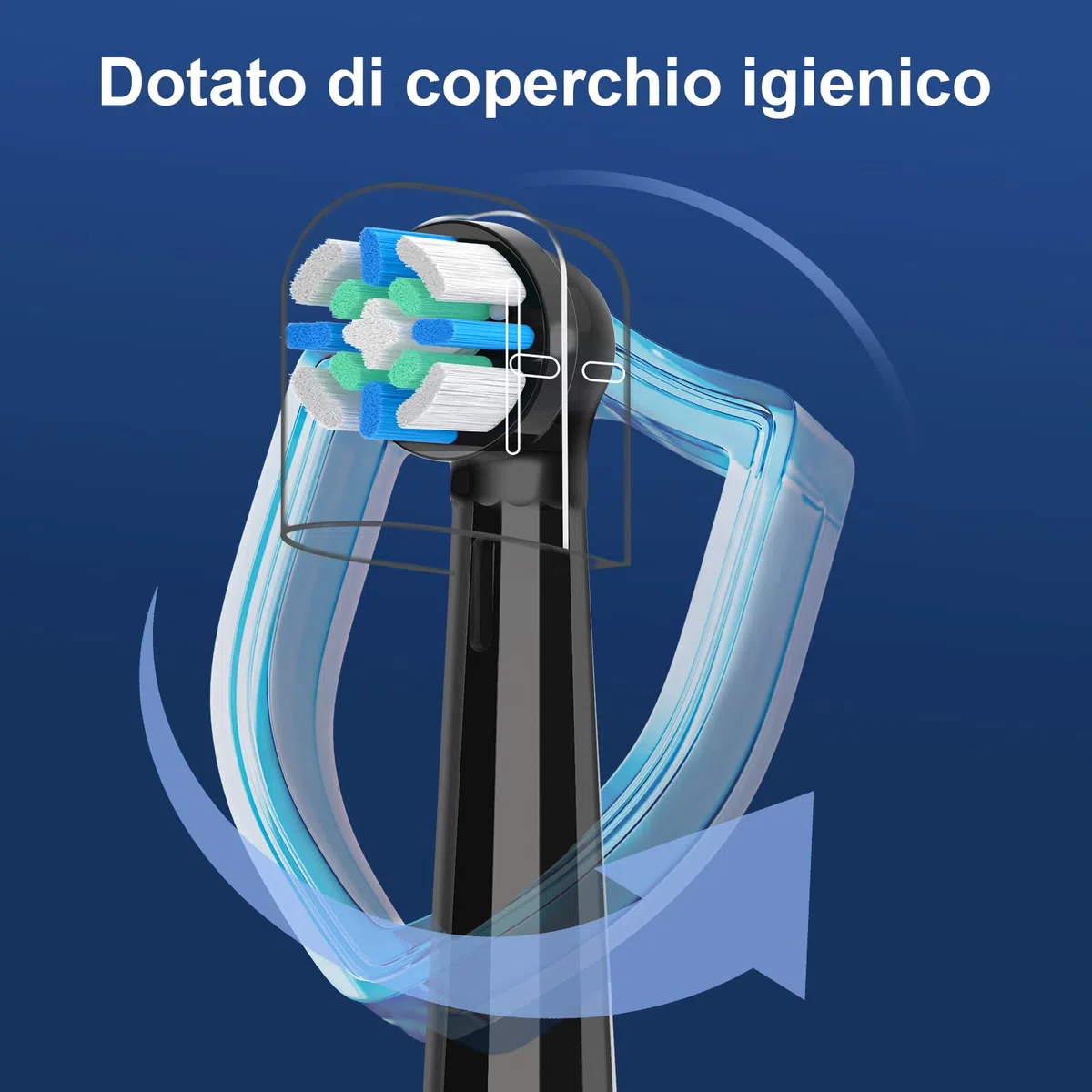 8 Testine di Ricambio Compatibili con Oral B IO 3N/3/4/5/6/7/8/9/10 Series Spazzolino elettrico IO, Testina Spazzolino Compatibile con Oral B IO Per la pulizia dei denti (Nero/Bianco)