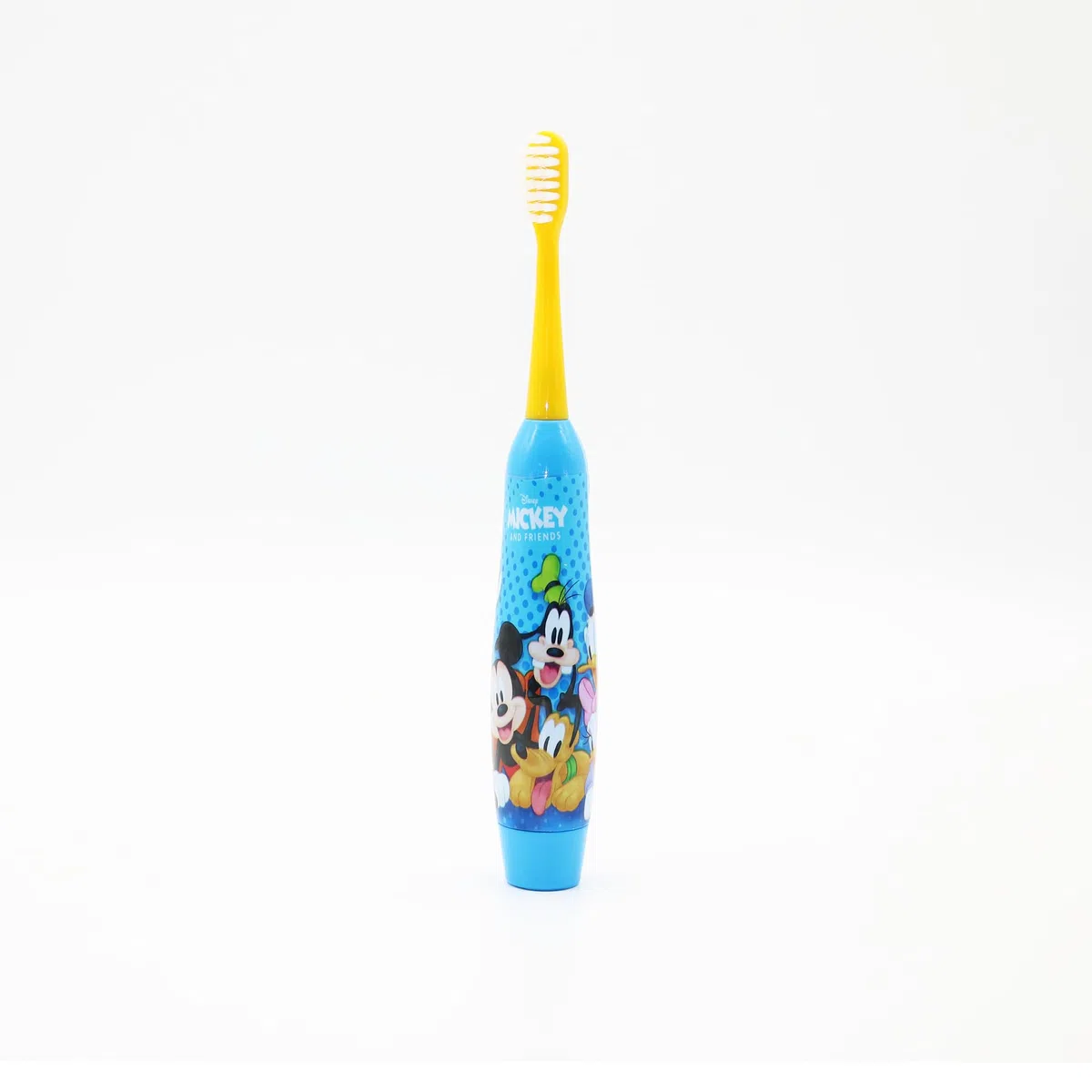 Disney Minnie Mouse and Friends - Kit regalo per bambini con spazzolino elettrico alimentato a batteria con setole morbide, dentifricio al sapore di menta, bicchiere multiuso e etichetta per bagagli
