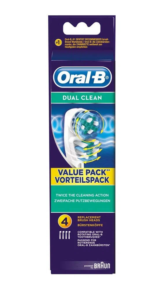 Teste Oral-B Dual Clean Brush Heads With Pack of 4 & Freshening Gum Care by acropolebits
