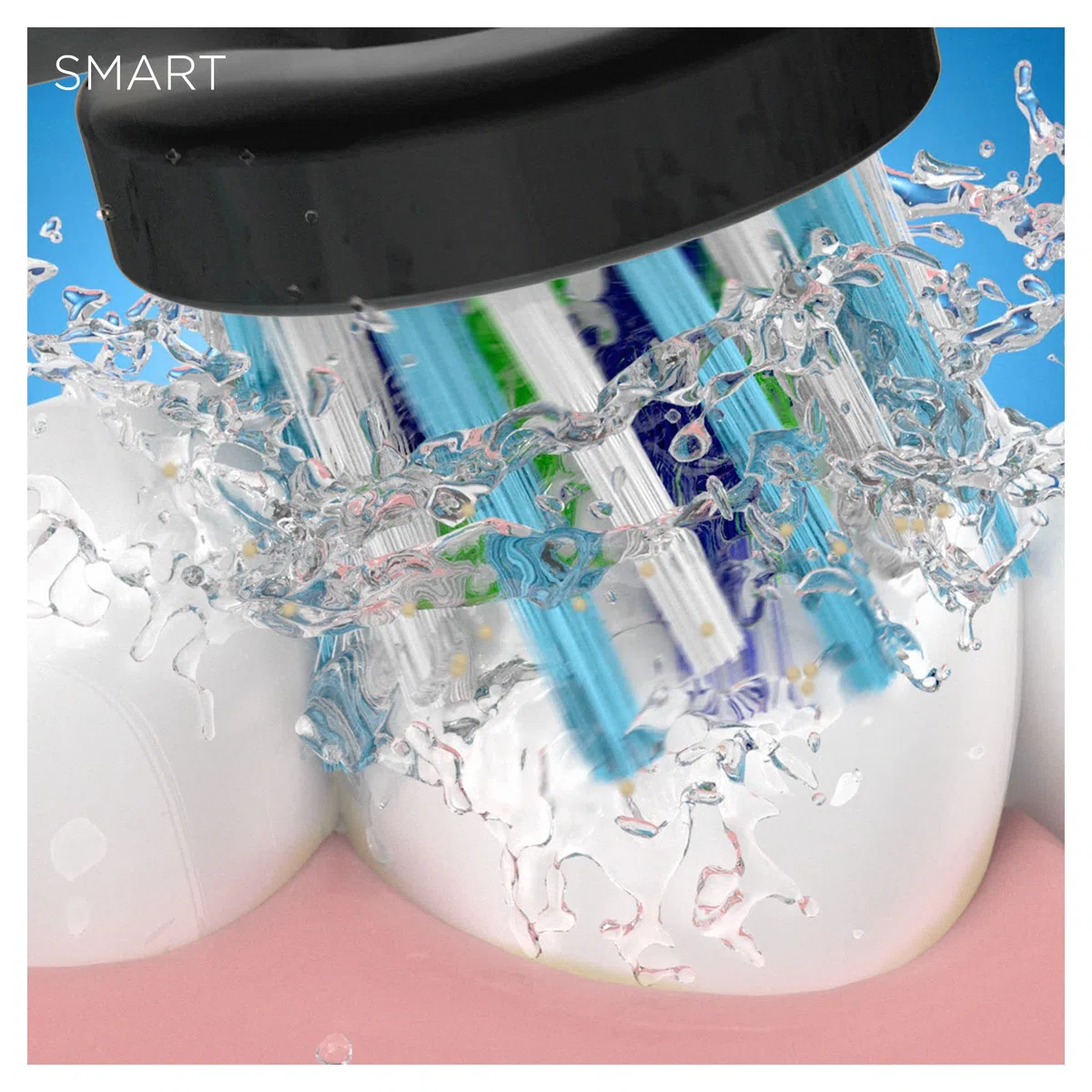 Oral-B Smart 4 4500 CrossAction Spazzolino Elettrico Ricaricabile, 1 Manico Nero Connesso, 3 Modalità Tra Cui Sbiancante e Denti Sensibili, 2 Testine, Custodia da Viaggio Premium
