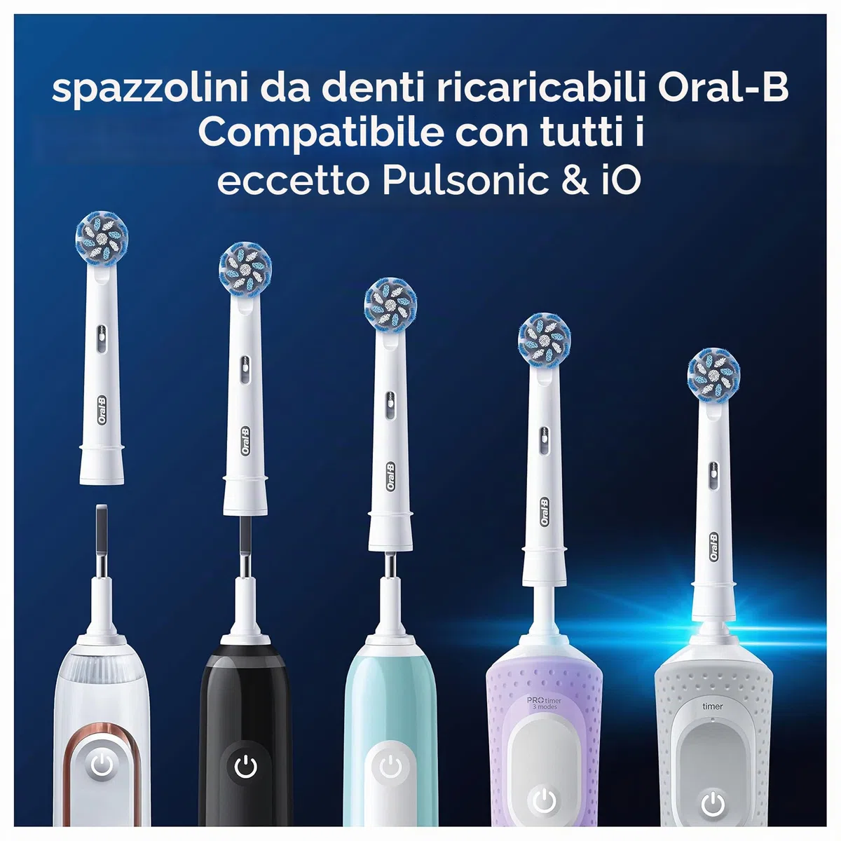 Oral-B Testine di Ricambio Sensitive Clean, Bianche, 12 Ricambi - 12 Testine di Ricambio per Spazzolino Elettrico, Rotonde Originali, Confezione Adatta alla Buca delle Lettere