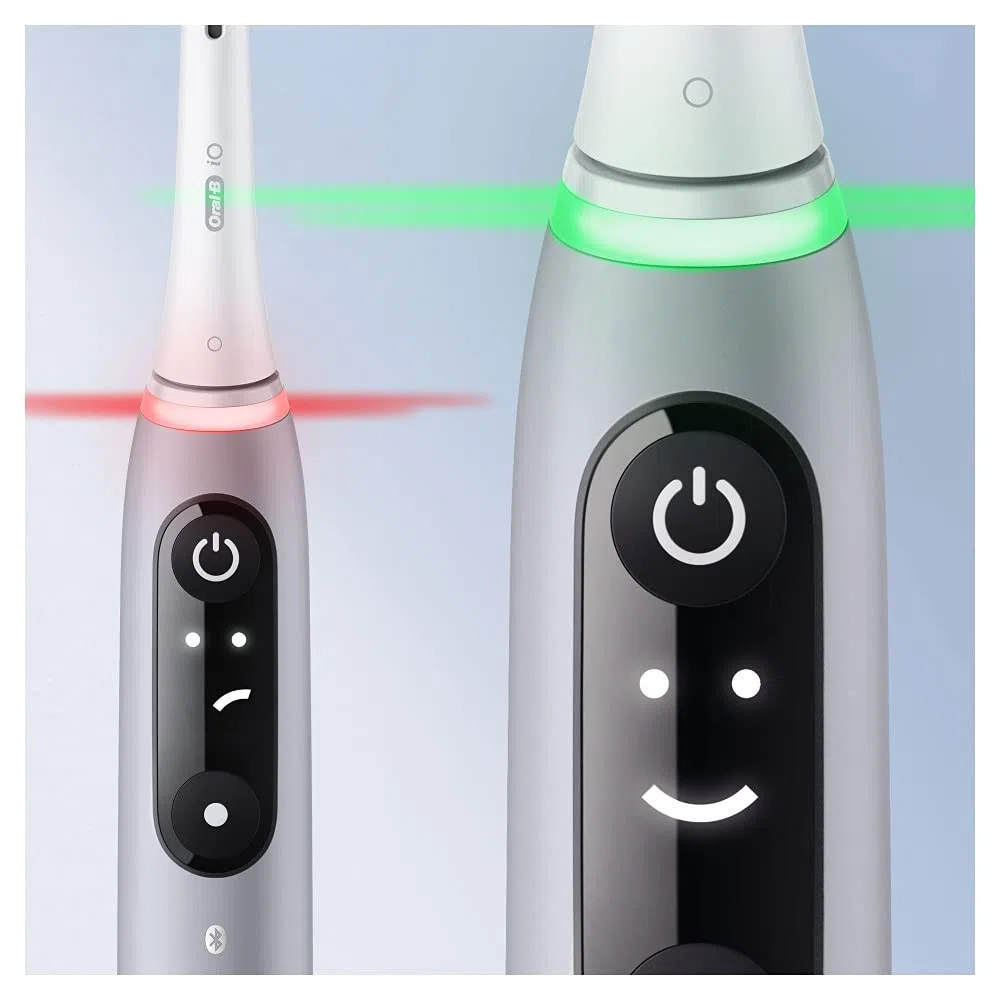Oral-B iO Series 6 Spazzolino Elettrico Spazzolino Elettrico, 5 Modalità di Pulizia Dentale, Tecnologia Magnetica, Display & Custodia Da Viaggio, Regalo Uomo/Donna, Progettato da Marrone, Grigio Opale