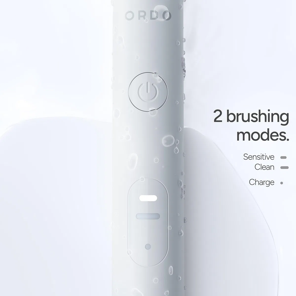 Ordo Lite Sonic Spazzolino da denti elettrico con 35.000 impulsi al min, doppia modalità, batteria oltre 5 settimane, timer intelligente, impermeabile, USB C, neve