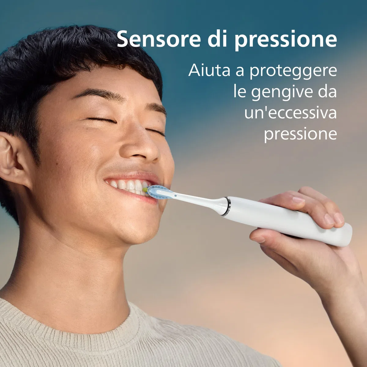 Philips Sonicare DiamondClean 9000 spazzolino elettrico, confezione doppia, spazzolino sonico con app, sensore di pressione, 4 modalità di pulizia, 3 livelli di intensità, bianco, modello HX9914/62