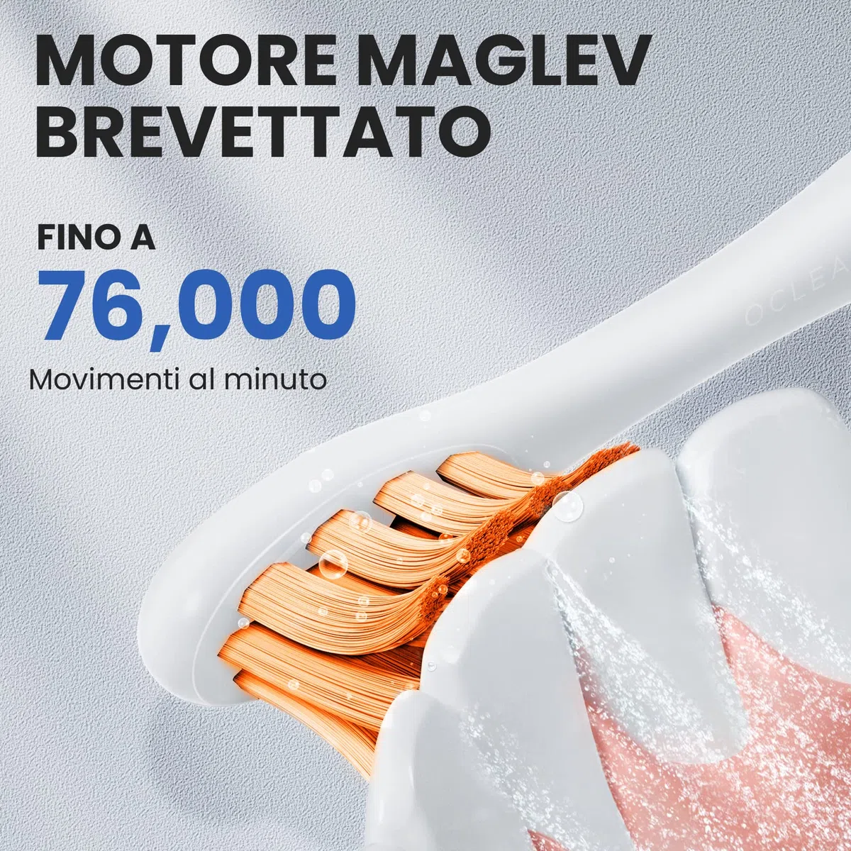 Oclean Flow Spazzolino Elettrico Sonico, Spazzolino da Denti Ricaricabile, 180 Giorni di Durata della Batteria, 5 Modalità, Spazzolino Elettrico Impermeabile IPX7, Testina Dupont, Timer 2 min(bianco)