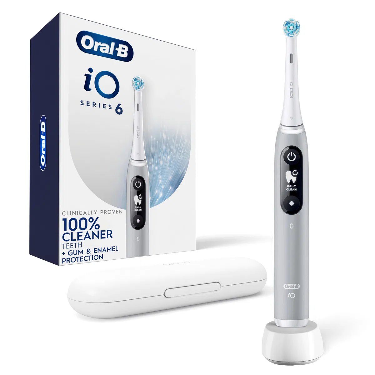 Oral-B iO Series 6 Electric Toothbrush with (1) Brush Head, Gray Opal