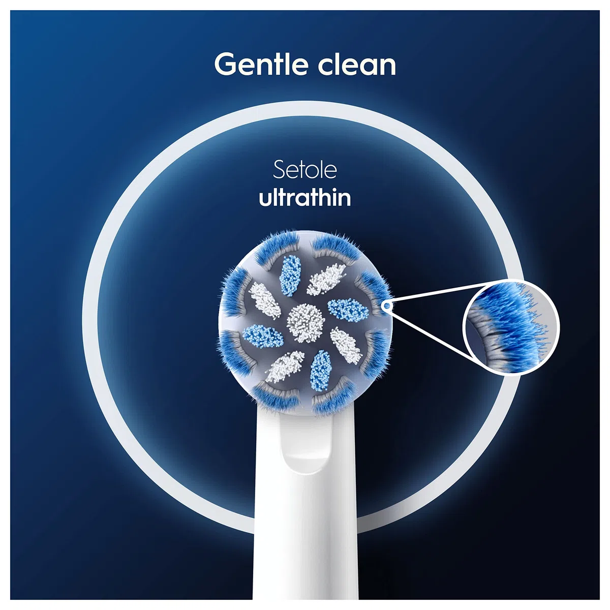 Oral-B Testine di Ricambio Sensitive Clean, Bianche, 10 Ricambi - 10 Testine di Ricambio per Spazzolino Elettrico, Rotonde Originali, Confezione Adatta alla Buca delle Lettere