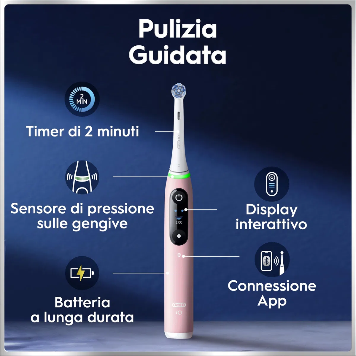 Oral-B Spazzolino Elettrico Ricaricabile iO 6N Rosa, 2 Testine Di Ricambio, 1 Custodia Da Viaggio. 1 Spazzolino