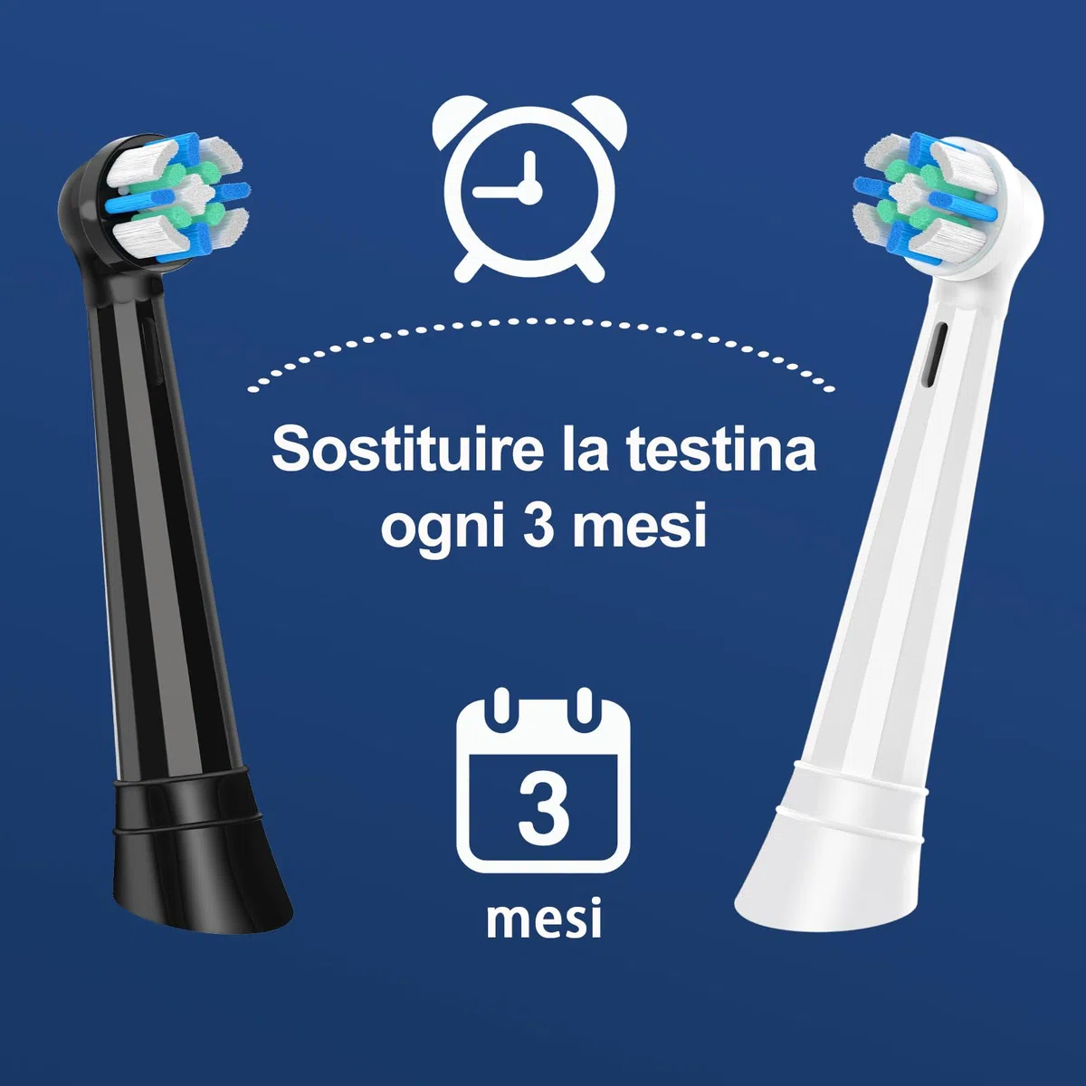 8 Testine di Ricambio Compatibili con Oral B IO 3N/3/4/5/6/7/8/9/10 Series Spazzolino elettrico IO, Testina Spazzolino Compatibile con Oral B IO Per la pulizia dei denti (Nero/Bianco)