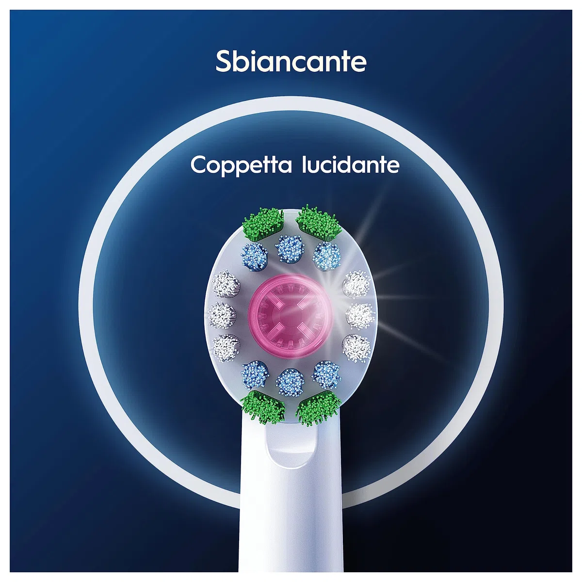 Oral-B 3D White Testine Spazzolino Elettrico, Confezione da 8 Testine di Ricambio per Spazzolino Elettrico Oral B, Sbiancanti, Con Esclusiva Coppetta Lucidante per Rimuovere le Macchie Superficiali